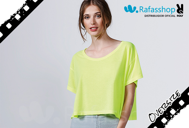 7141 cella img 1 Camiseta Top Cella 7141 Roly Mujer Manga Corta Cuello Redondeado estilo Oversize
