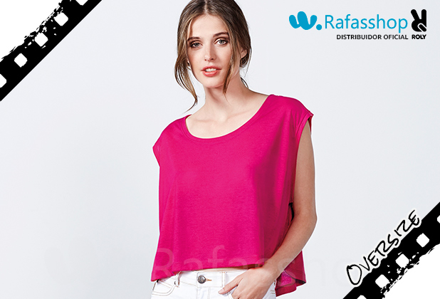 7142 mara img 1 Camiseta Top Mara 7142 Roly Mujer Tirantes Talle Corto y Amplio estilo Oversize