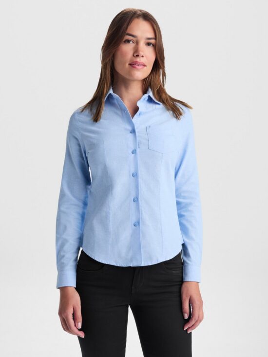 Camisa Laboral Roly Oxford Woman 5068 Mujer Manga Larga