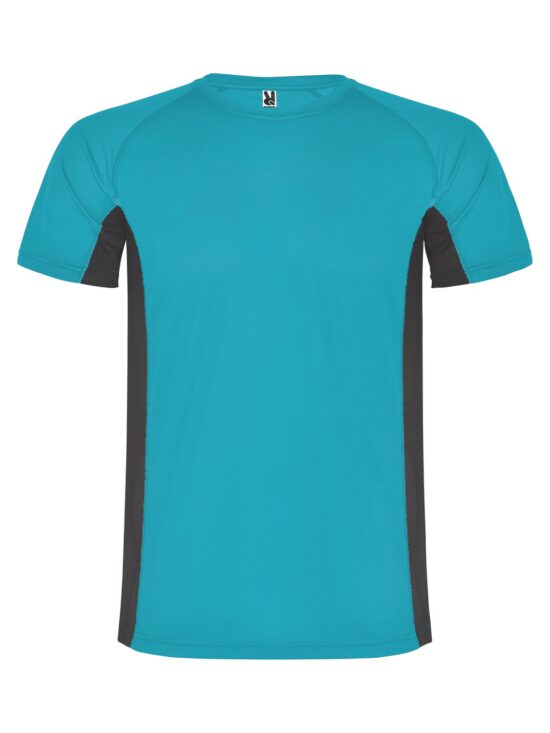 Camiseta Roly Shanghai 6595 Hombre - TURQUESA/PLOMO OSCURO 1246, L