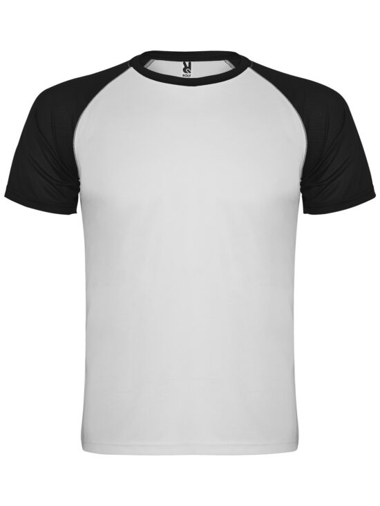 Camiseta Roly Indianapolis 6650 Hombre - BLANCO/NEGRO 0102, XL