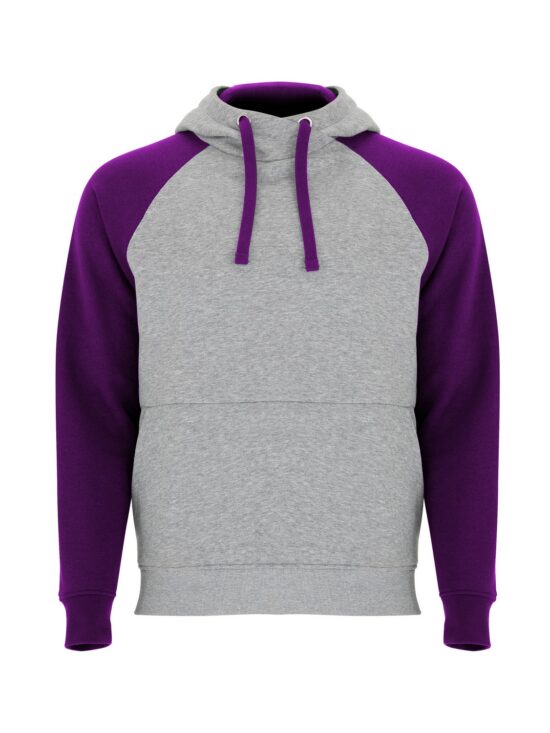 Sudadera Roly Badet 1058 Unisex - GRIS VIGORÉ/PÚRPURA 5871, S