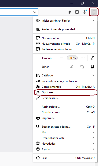 Borrar Datos Firefox