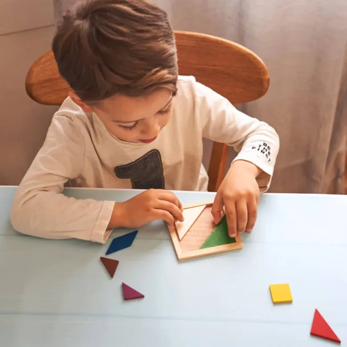 Puzzle Tangram de Madera Natural Stamina Leis 0111 - Imagen 3