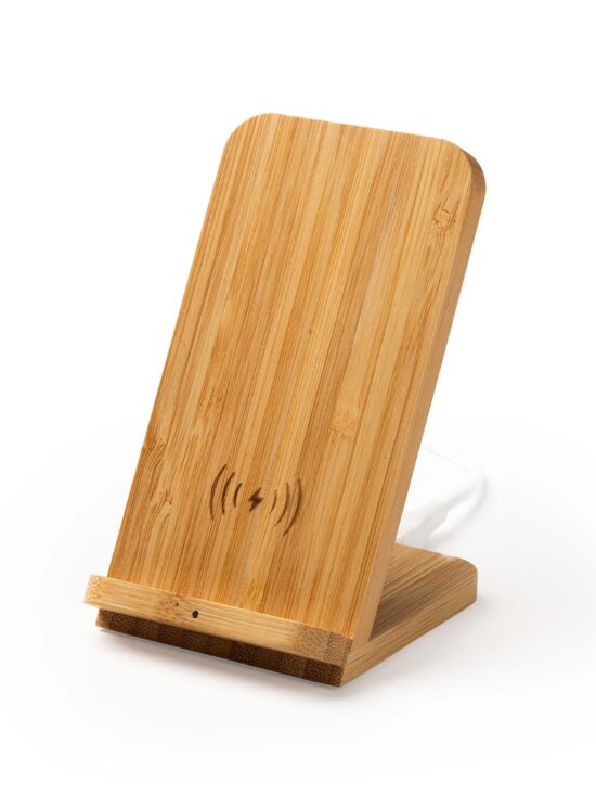 Cargador Inalámbrico de Bambú Natural Stamina Gravity 3022