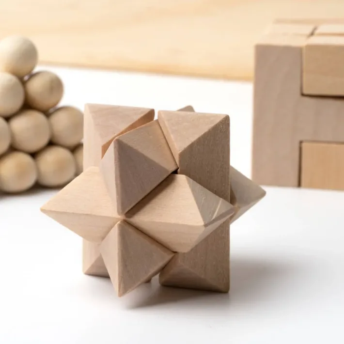 Set de 3 Juegos de Habilidad Realizado en Madera Natural Stamina Rocks 1009 - Imagen 3
