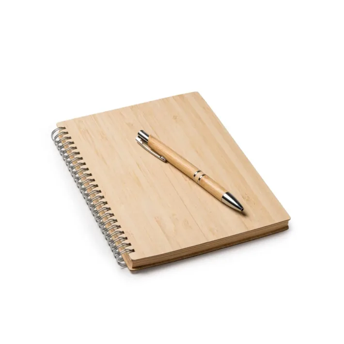 Set de Libreta y Bolígrafo de Bambú Stamina Gala 8082 - Imagen 4