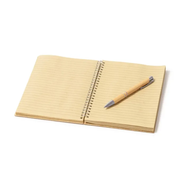 Set de Libreta y Bolígrafo de Bambú Stamina Gala 8082 - Imagen 3