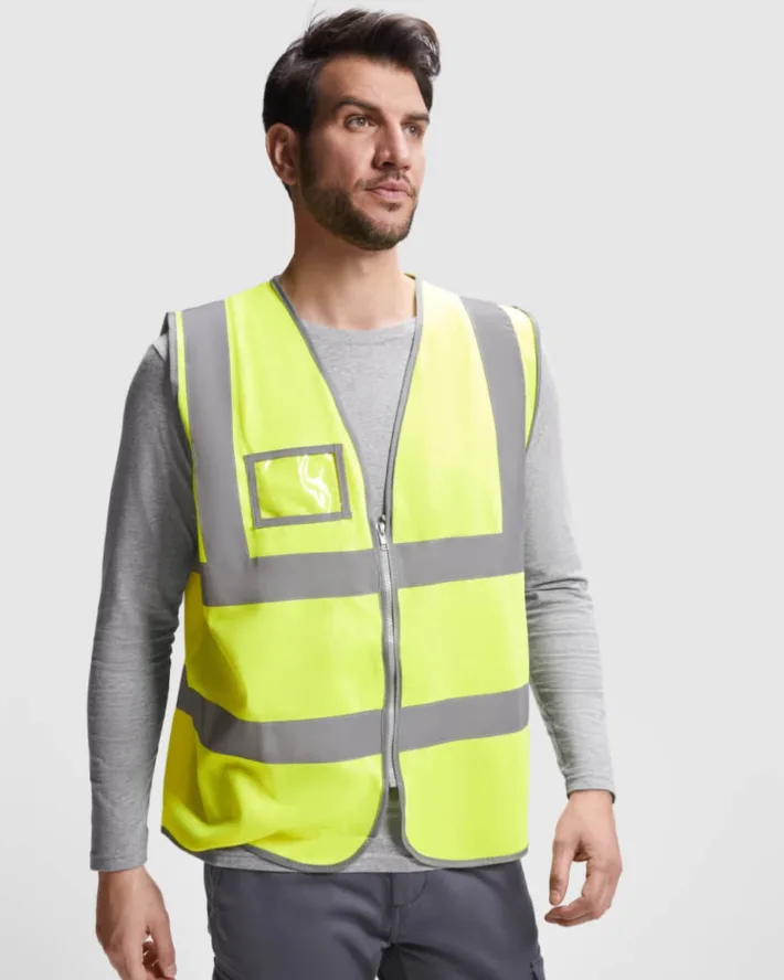Chaleco Fluorescente Roly Polux 9311 Seguridad Laboral