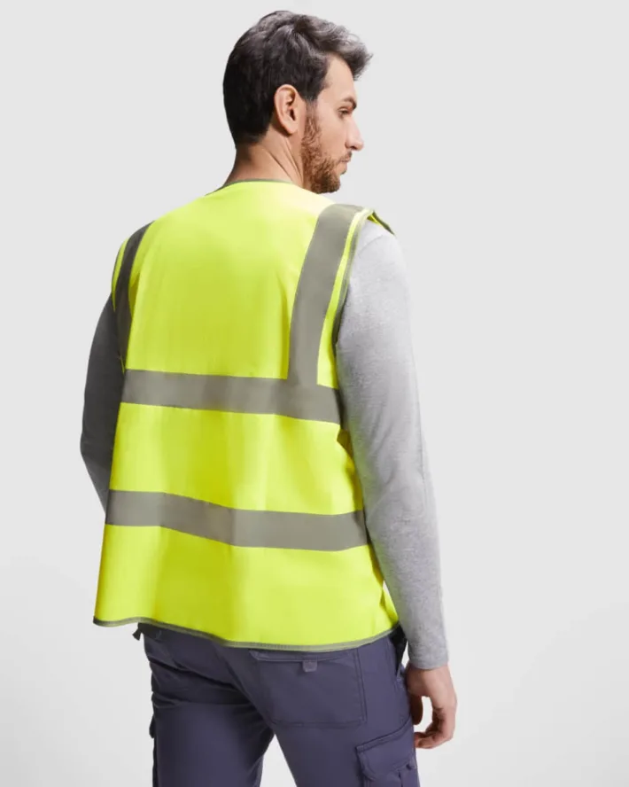 Chaleco Fluorescente Roly Polux 9311 Seguridad Laboral - Imagen 3