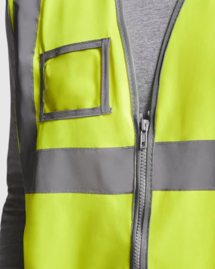 Chaleco Fluorescente Roly Polux 9311 Seguridad Laboral - Imagen 4