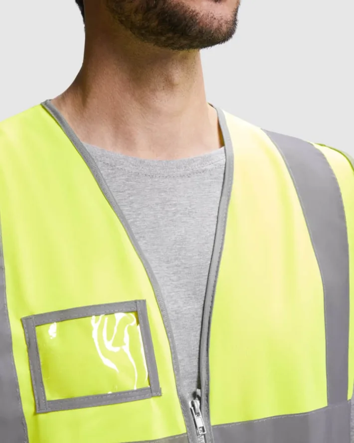Chaleco Fluorescente Roly Polux 9311 Seguridad Laboral - Imagen 5
