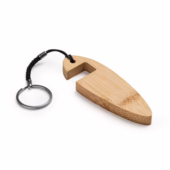 Llavero Soporte para Móvil de Bambú Natural Stamina Boncer 4110