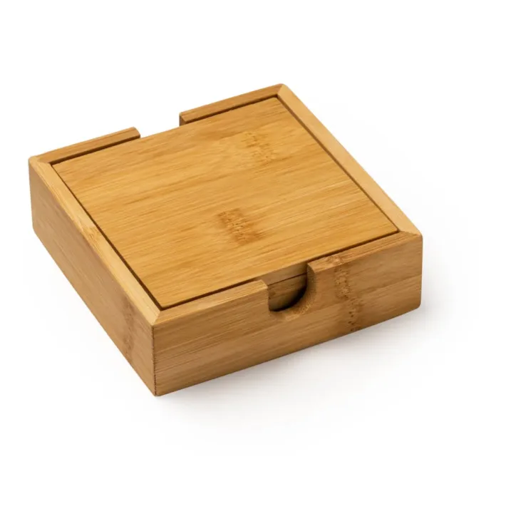 Set de 4 Posavasos de Bambú Natural Stamina Algor 4113 - Imagen 4
