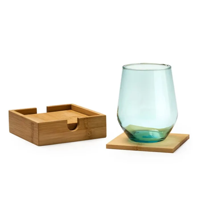 Set de 4 Posavasos de Bambú Natural Stamina Algor 4113 - Imagen 2