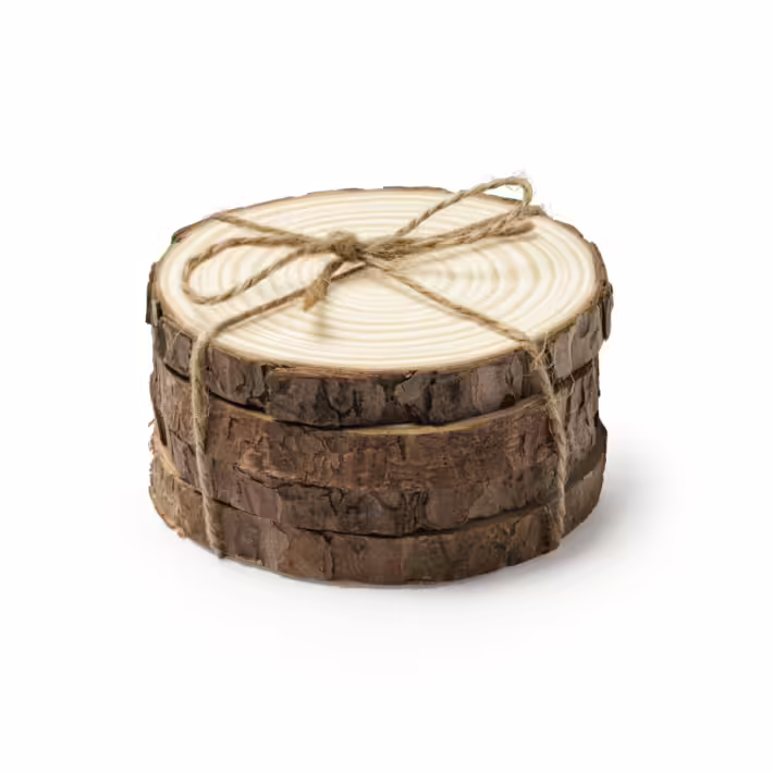 Set de 4 Posavasos de Madera de Pino Natural Stamina Pinea 4140