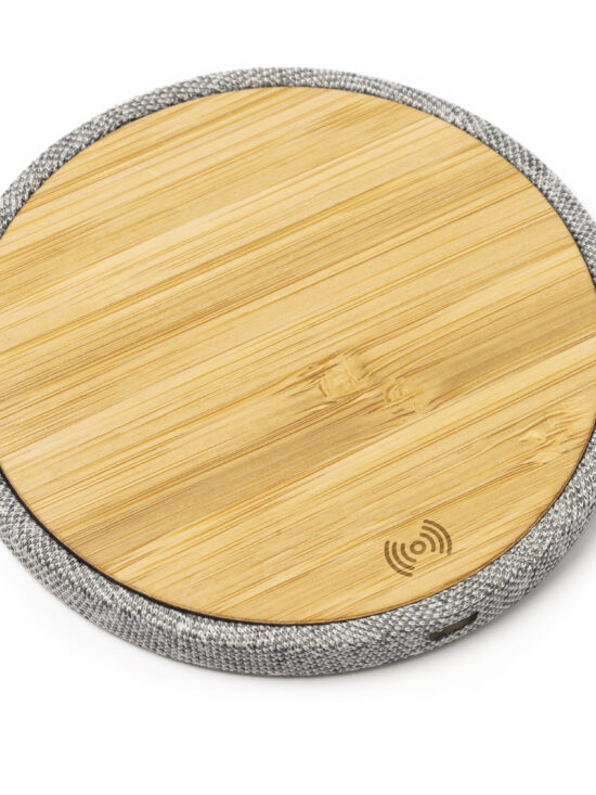 Cargador Inalámbrico de Bambú y RPET Stamina Sibon 2988