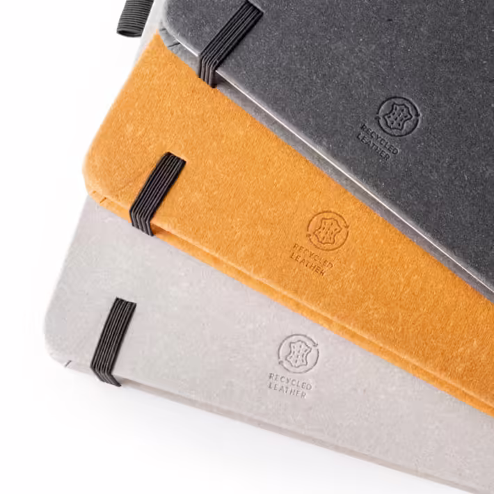 Libreta A5 de Cuero Reciclado con Tapa Rígida Stamina Korum 7974 - Imagen 6