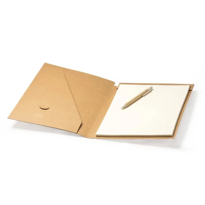 Carpeta de Cartón Reciclado Con Bloc de Notas y Bolígrafo Stamina Yasper 7980 - Imagen 3