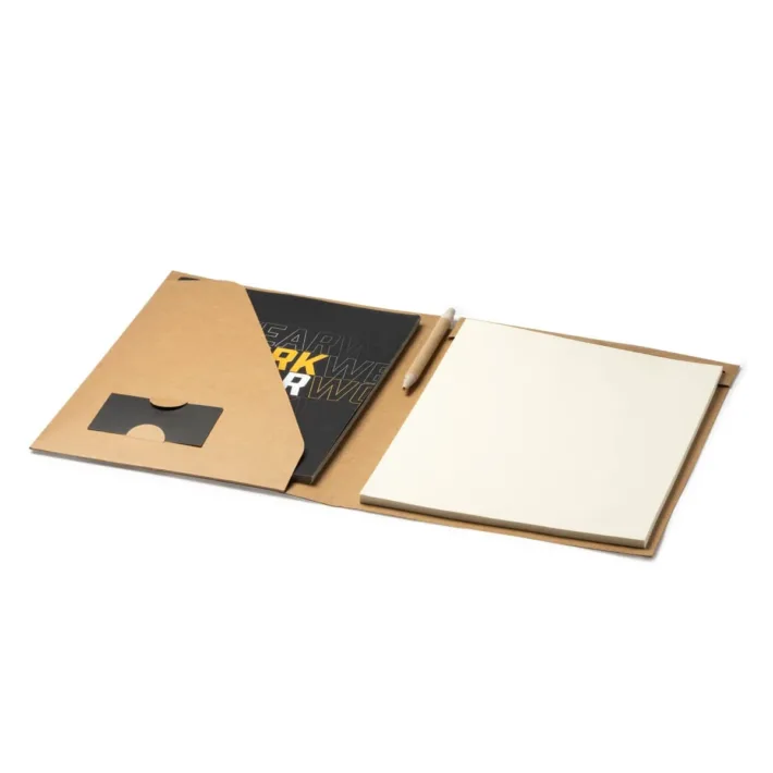 Carpeta de Cartón Reciclado Con Bloc de Notas y Bolígrafo Stamina Yasper 7980 - Imagen 2