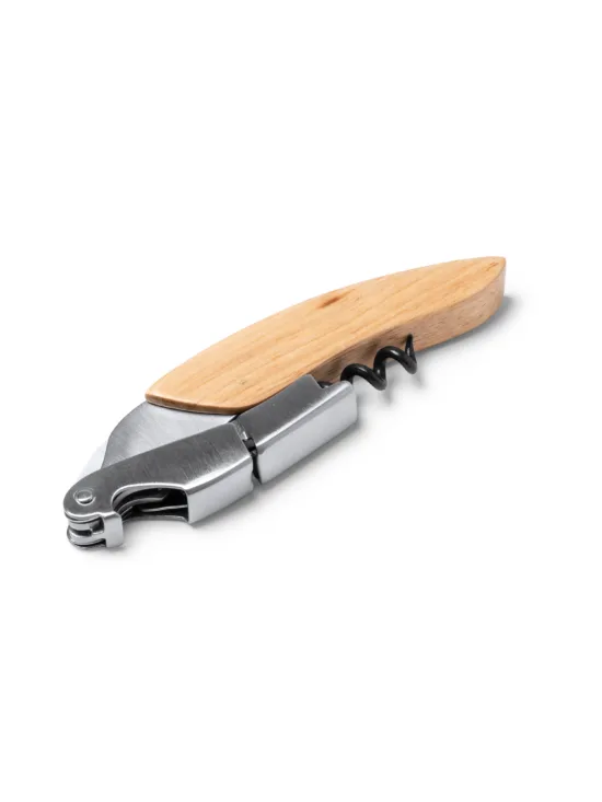 Sacacorchos de Acero Inoxidable y Madera Stamina Vuren 1193