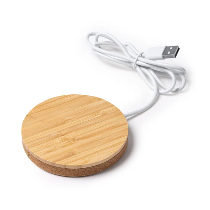 Cargador Inalámbrico de Bambú y Corcho Stamina Furax 1209