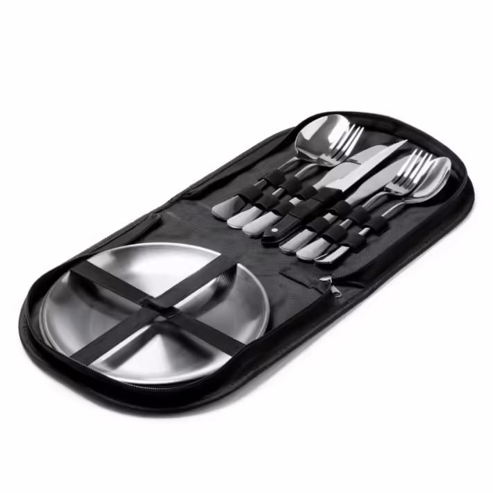 Set Cubiertos Y Platos Acero Inoxidable Stamina Trivor 1675 - Imagen 2