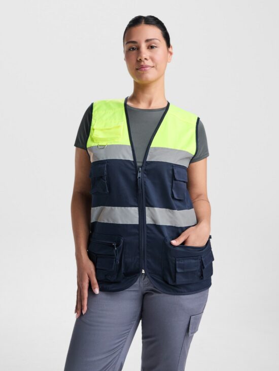 Chaleco Alta Visibilidad Roly Beta 9323 Seguridad Laboral