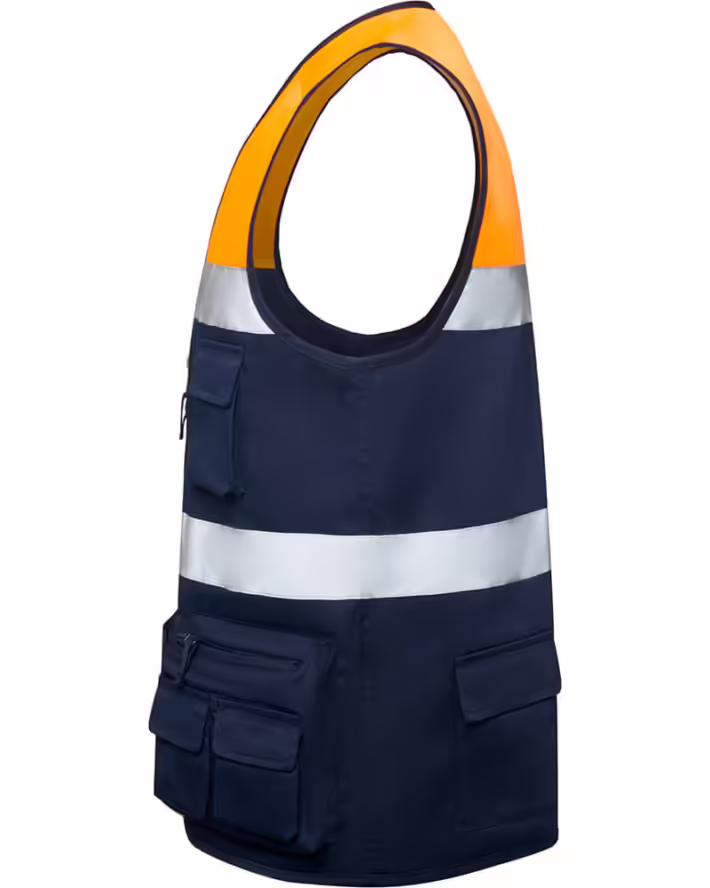 Chaleco Alta Visibilidad Roly Beta 9323 Seguridad Laboral - Imagen 6